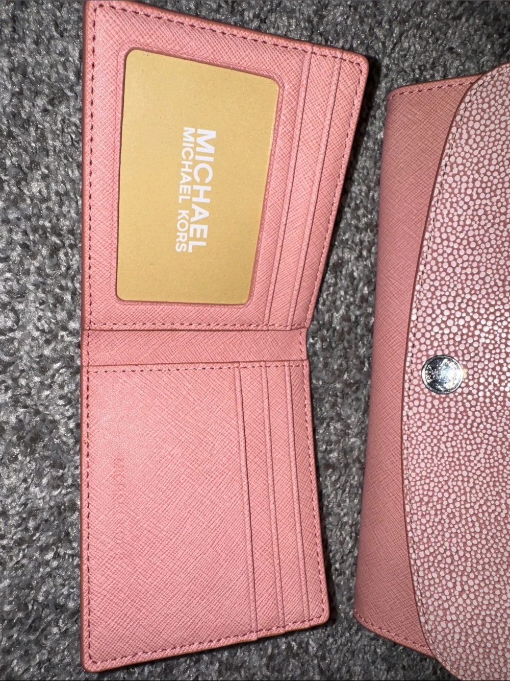 Michael Kors Pink Women's Wallet and Clutch Set - Soft coral Blush Pink
